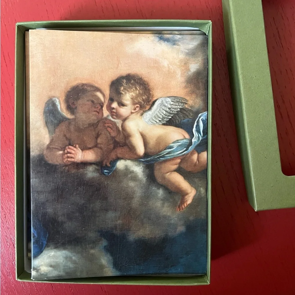 Vintage Graphique de France Guercino Cherubim Holiday Boxed Greeting Cards